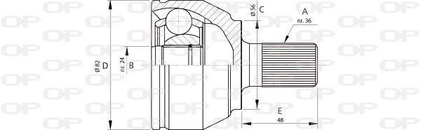 OPEN PARTS Nivelsarja, vetoakseli CVJ5698.10